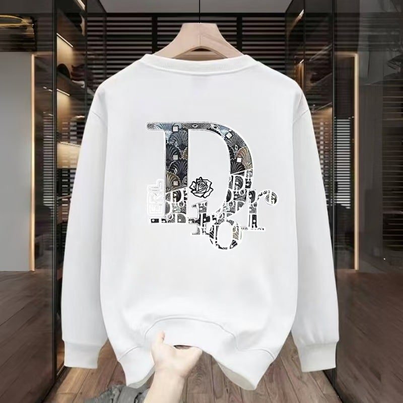 Men’s High-End Design Trendy Printed Sweatshirt – Heavy Cotton Crew Neck Spring Autumn Versatile Stylish Top street fall outfits,streetwear,y2k clothing,2000s outfits-teelabpro