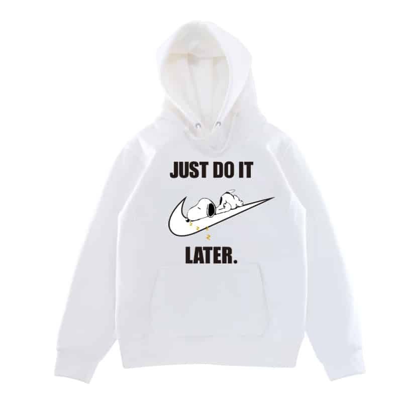 Trendy Couple ‘Just Do It Later’ Letter Print Hoodie – American High Street Men’s Spring Autumn Loose Casual Top street fall outfits,streetwear,y2k clothing,2000s outfits,outfits men-teelabpro