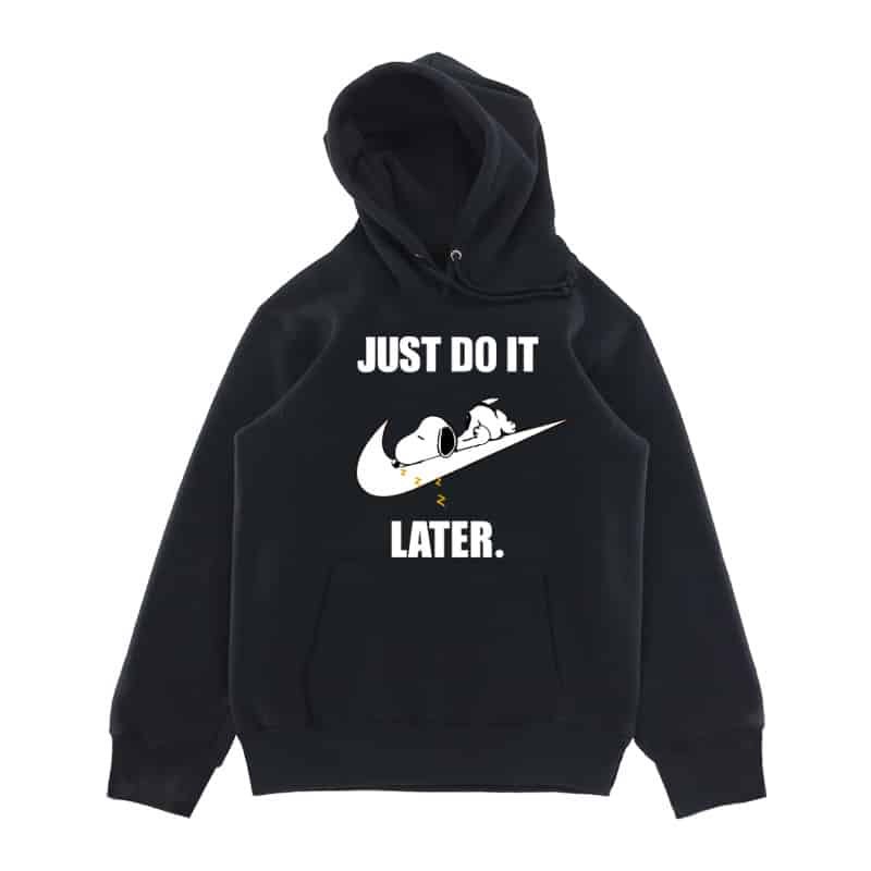 Trendy Couple ‘Just Do It Later’ Letter Print Hoodie – American High Street Men’s Spring Autumn Loose Casual Top street fall outfits,streetwear,y2k clothing,2000s outfits,outfits men-teelabpro