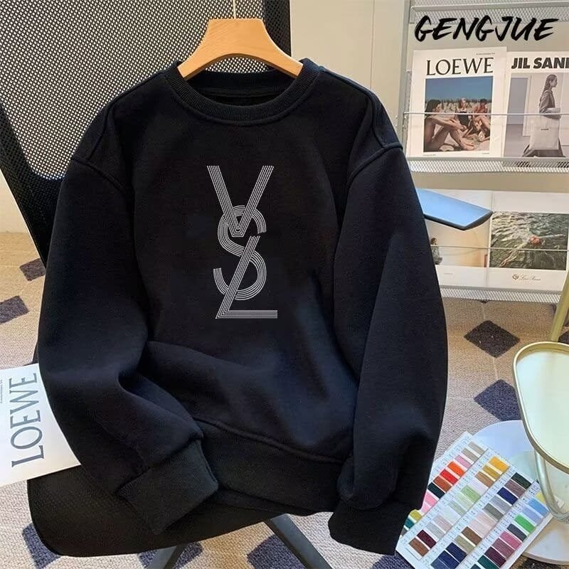 Men’s Heavyweight Cotton Crew Neck Sweatshirt – Autumn Winter New Korean Style Loose Trendy Versatile Pullover Top street fall outfits,streetwear,y2k clothing,2000s outfits,outfits men,kpop demon hunters merch,plus size fall outfits,fits,graphic hoodies-teelabpro