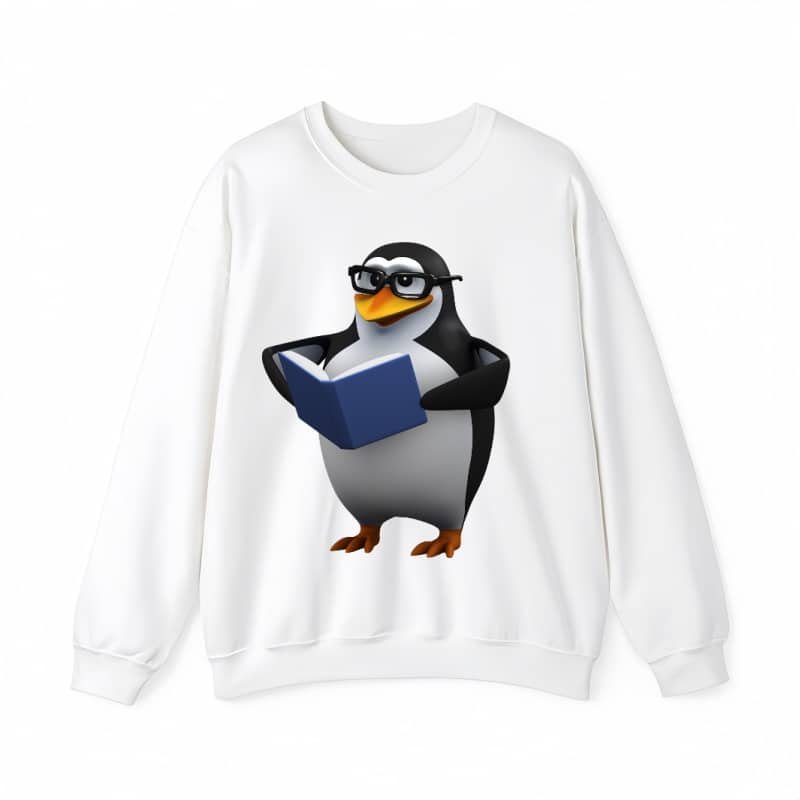 Vibrant Intellectual Penguin Graphic Unisex Crew Neck Sweatshirt – Stylish Daily Wear Top street fall outfits,streetwear,y2k clothing,2000s outfits,outfits men,kpop demon hunters merch-teelabpro