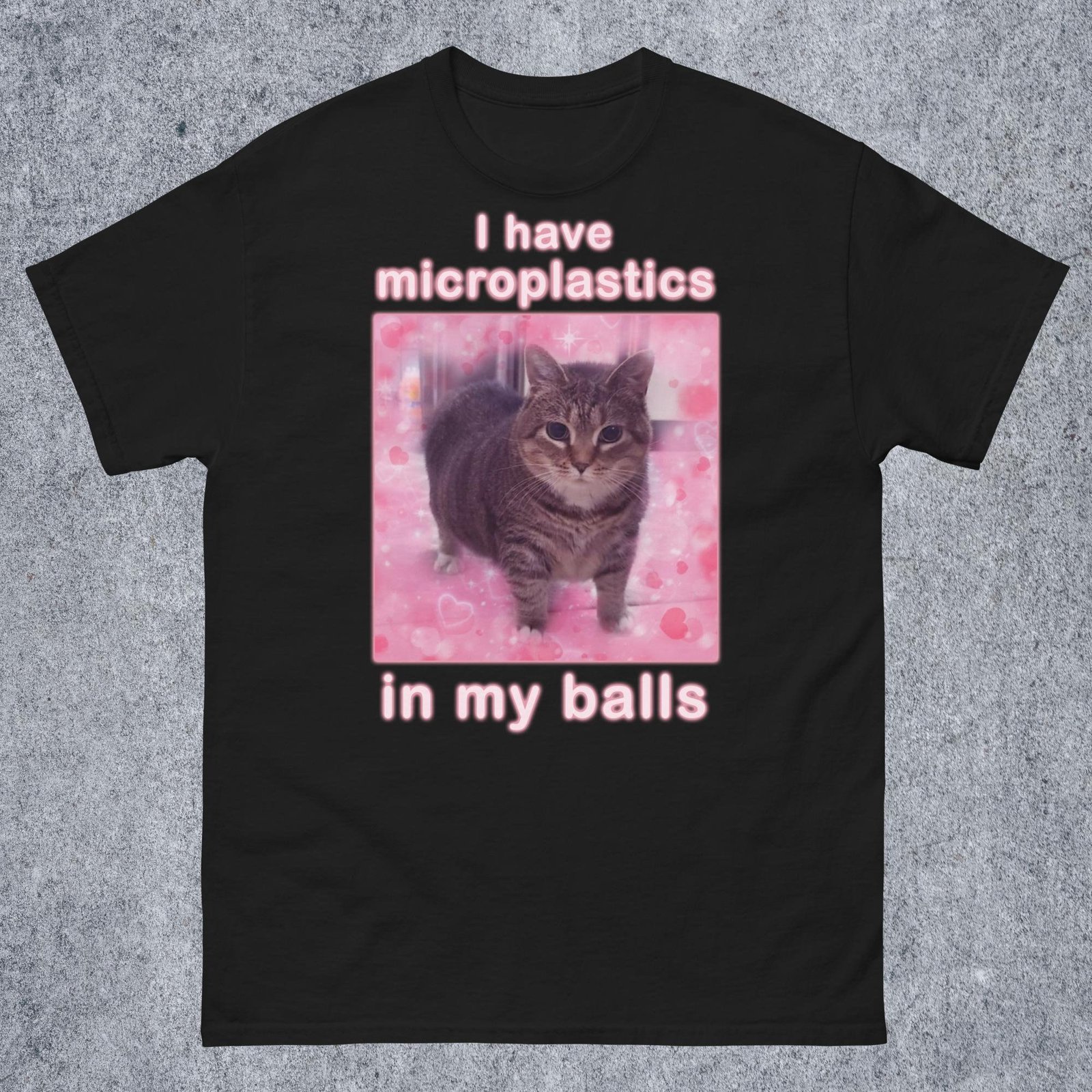 I Have Microplastics in My Balls Funny Cat Meme T-shirt – A Perfect Gift for Women!