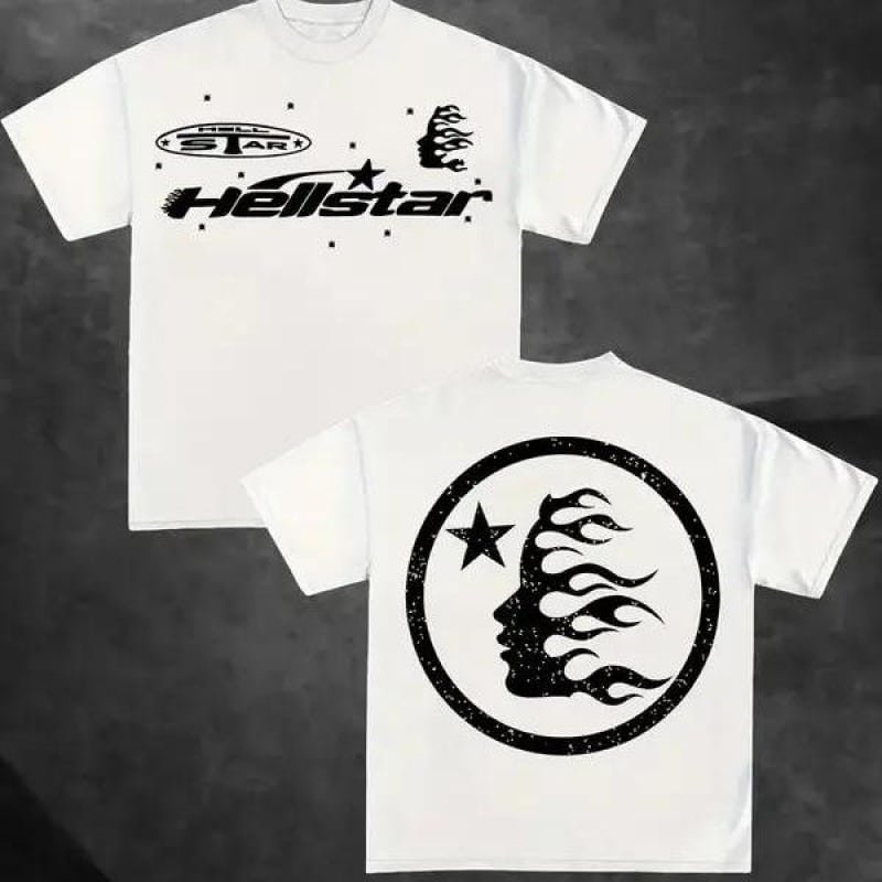 Unisex Retro Graphic Cotton T-Shirt – Black Star & Flame Design Street Style Casual Wear for Men, Perfect for Travel & Leisure graphic t-shirts,graphic tee,t shirts,oversized tshirt,shirts men-teelabpro