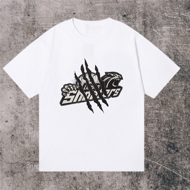 Unisex Vibrant Panther & Letter Graphic Crewneck T-Shirt – 100% Cotton Spring Summer Men’s Street Style Tee street,graphic t-shirts,graphic tee,t shirts,oversized tshirt,shirts men,men’s graphic tees-teelabpro