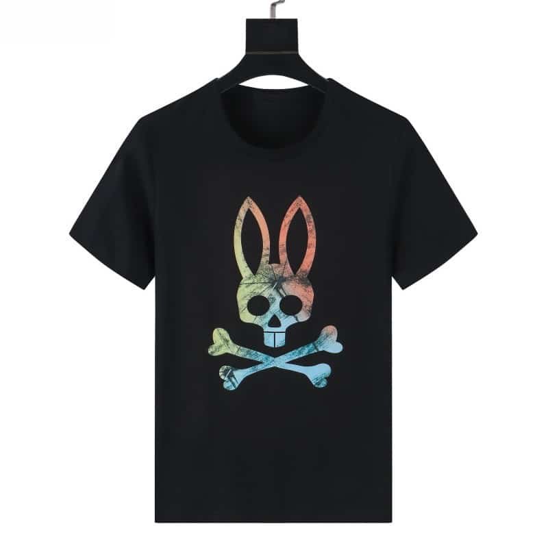 Unisex Vibrant Skull Rabbit Graphic Crewneck T-Shirt – 100% Cotton Spring Summer Men’s Street Style Tee street,graphic t-shirts,graphic tee,t shirts,oversized tshirt,shirts men,men’s graphic tees-teelabpro