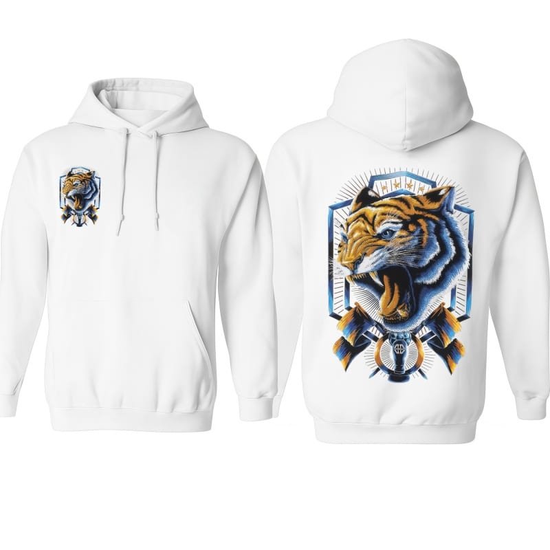 American High Street Double-Sided Tiger Shield Hoodie – Men’s Trendy Spring Autumn Couple Loose Casual Top street fall outfits,streetwear,y2k clothing,2000s outfits,outfits men,kpop demon hunters merch-teelabpro