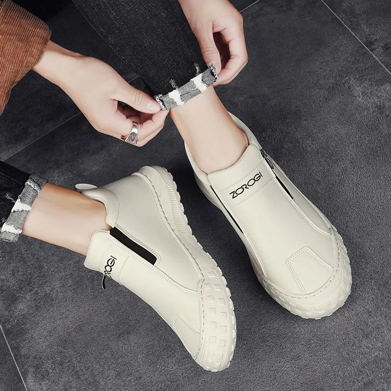 (🔥¡Último día! ¡50% de descuento! ¡No te lo pierdas!⏰)Botines casuales con cremallera lateral - Diseño ergonómico - Soporte de arco - Impermeable y antideslizante