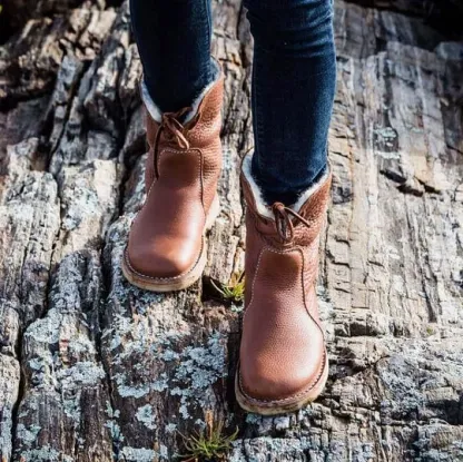 (🔥 -50% DTO)Botas aislantes para mujer: diseño ergonómico de punta ancha para aliviar la fatiga, impermeables y antideslizantes, adecuadas para días de nieve y lluvia.