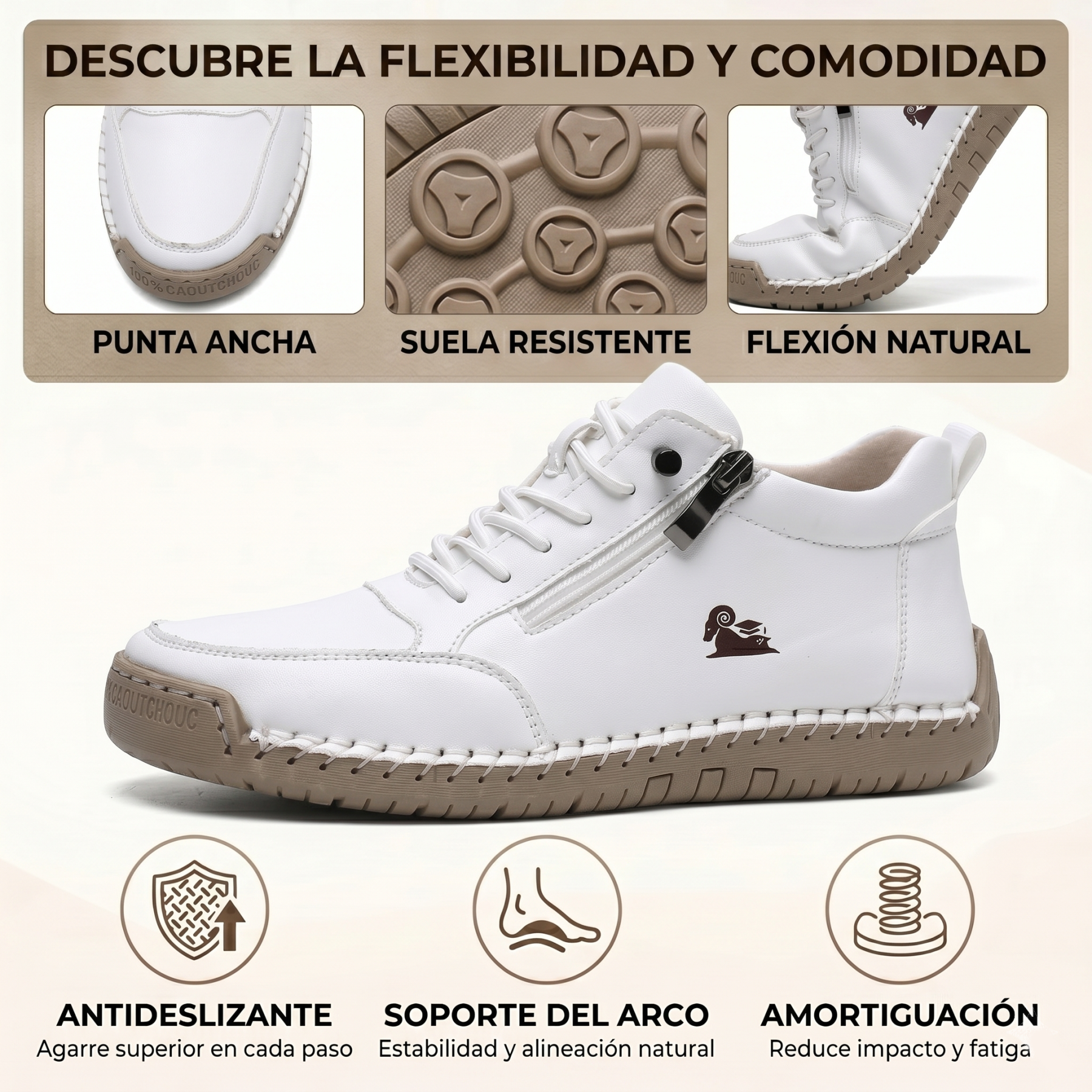 🔥 -50% DTO. | Zapatos Ergonómicos de Piel Premium 👞 Antideslizantes e Impermeables ✅Soporte Plantar, Unisex