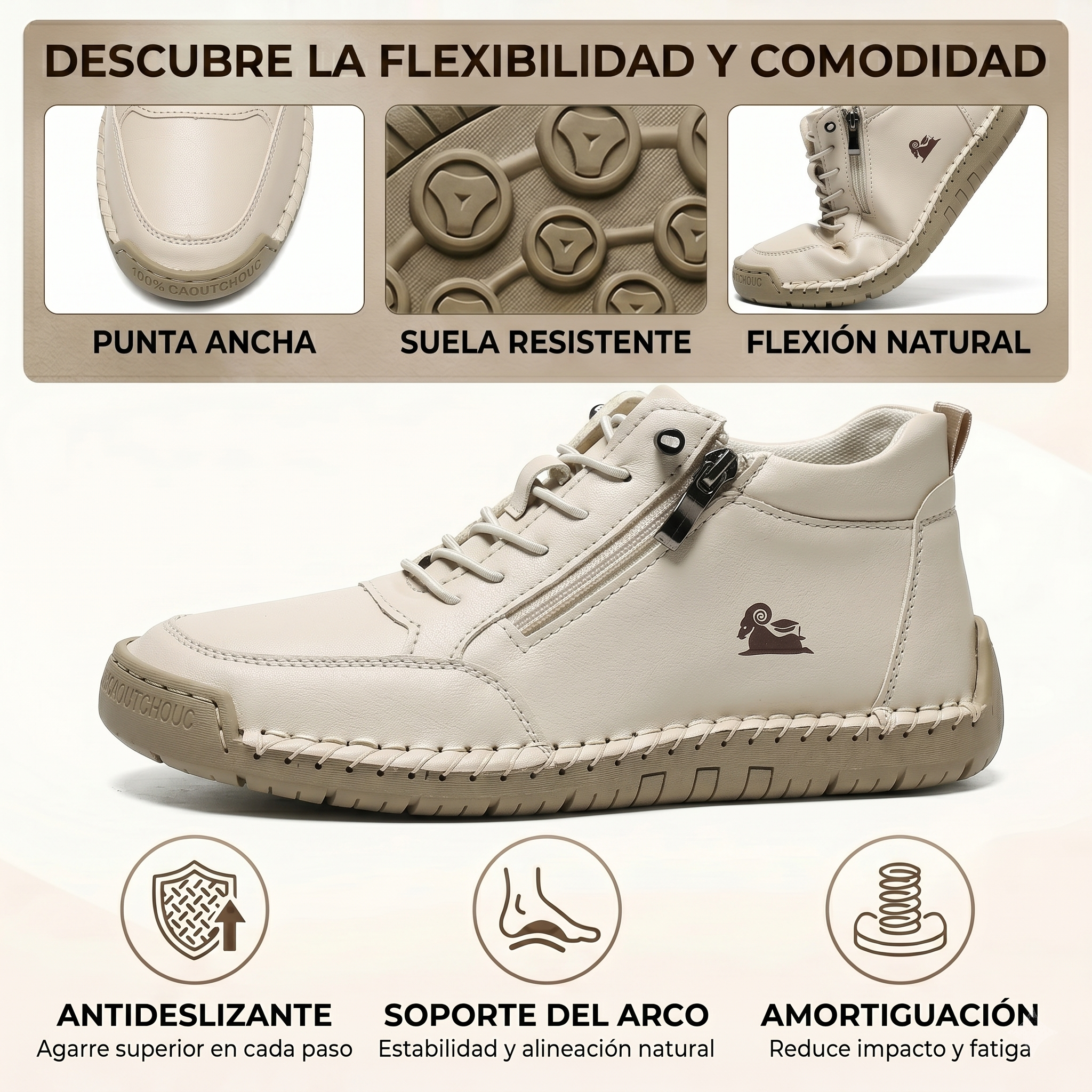 🔥 -50% DTO. | Zapatos Ergonómicos de Piel Premium 👞 Antideslizantes e Impermeables ✅Soporte Plantar, Unisex