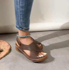 🔥Oferta especial por tiempo limitado👡Sandalias de cuña con plataforma para mujer✅, cierre de velcro, cómodas y transpirables, perfectas para paseos veraniegos informales👣