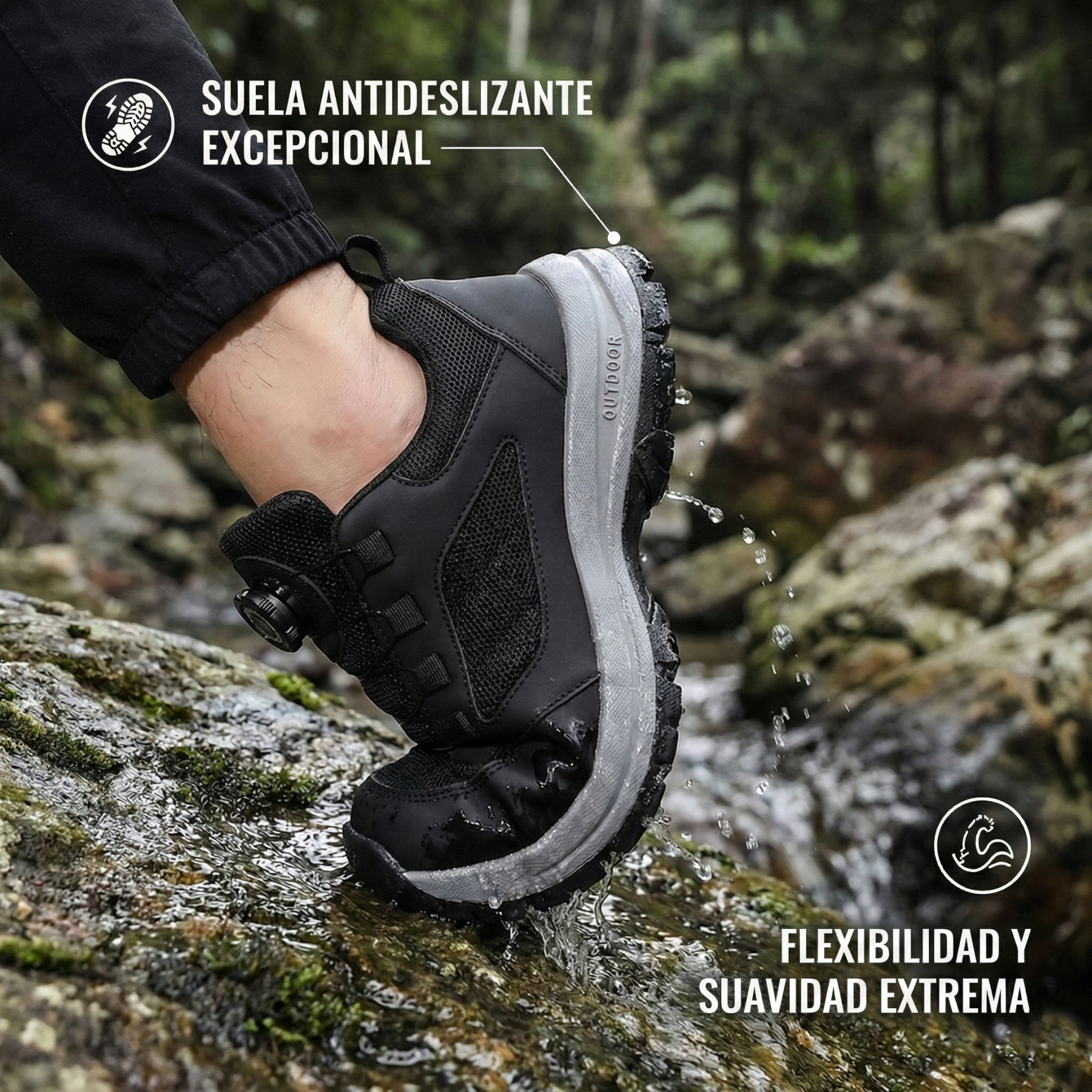 (🔥 -50% DTO) Zapatos de Senderismo Ultraligeros Unisex | Comodidad Total: Soporte Plantar, Antideslizantes y Antibacterianos. ¡Camina sin cansarte!