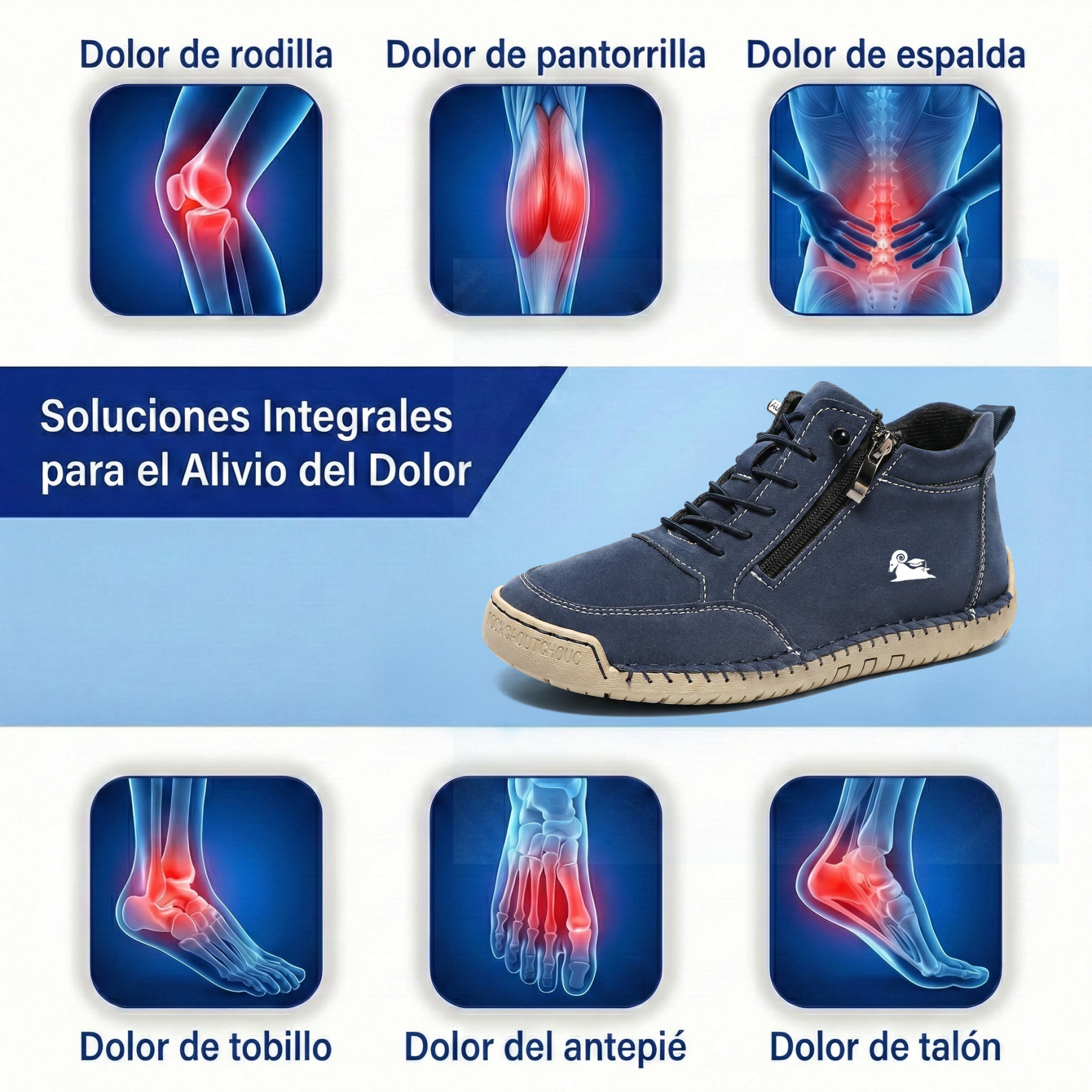 [🔥50% de Descuento] Zapatos Unisex de Piel de Becerro con Soporte Plantar – Ergonómicos, Impermeables y Antideslizantes
