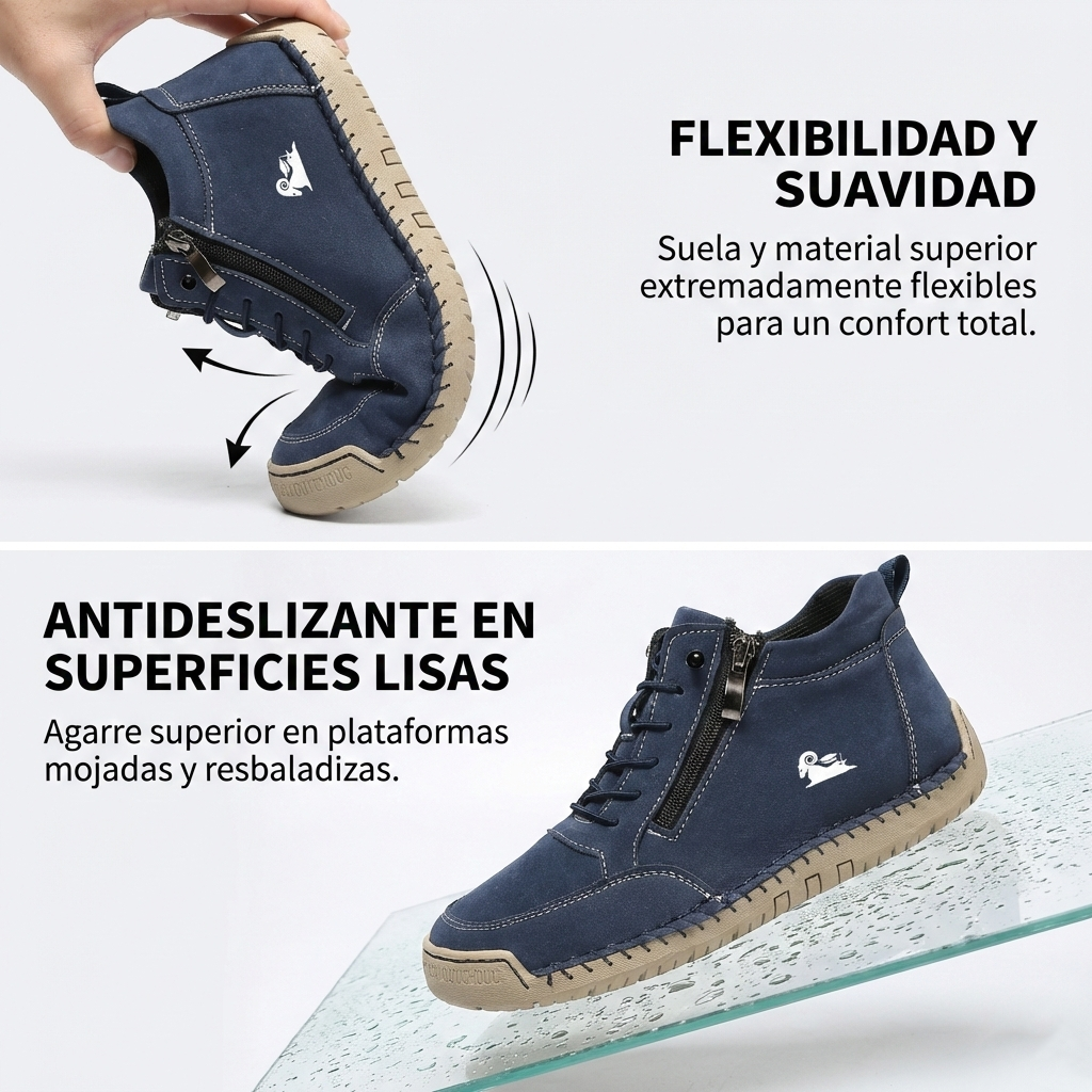 [🔥50% de Descuento] Zapatos Unisex de Piel de Becerro con Soporte Plantar – Ergonómicos, Impermeables y Antideslizantes