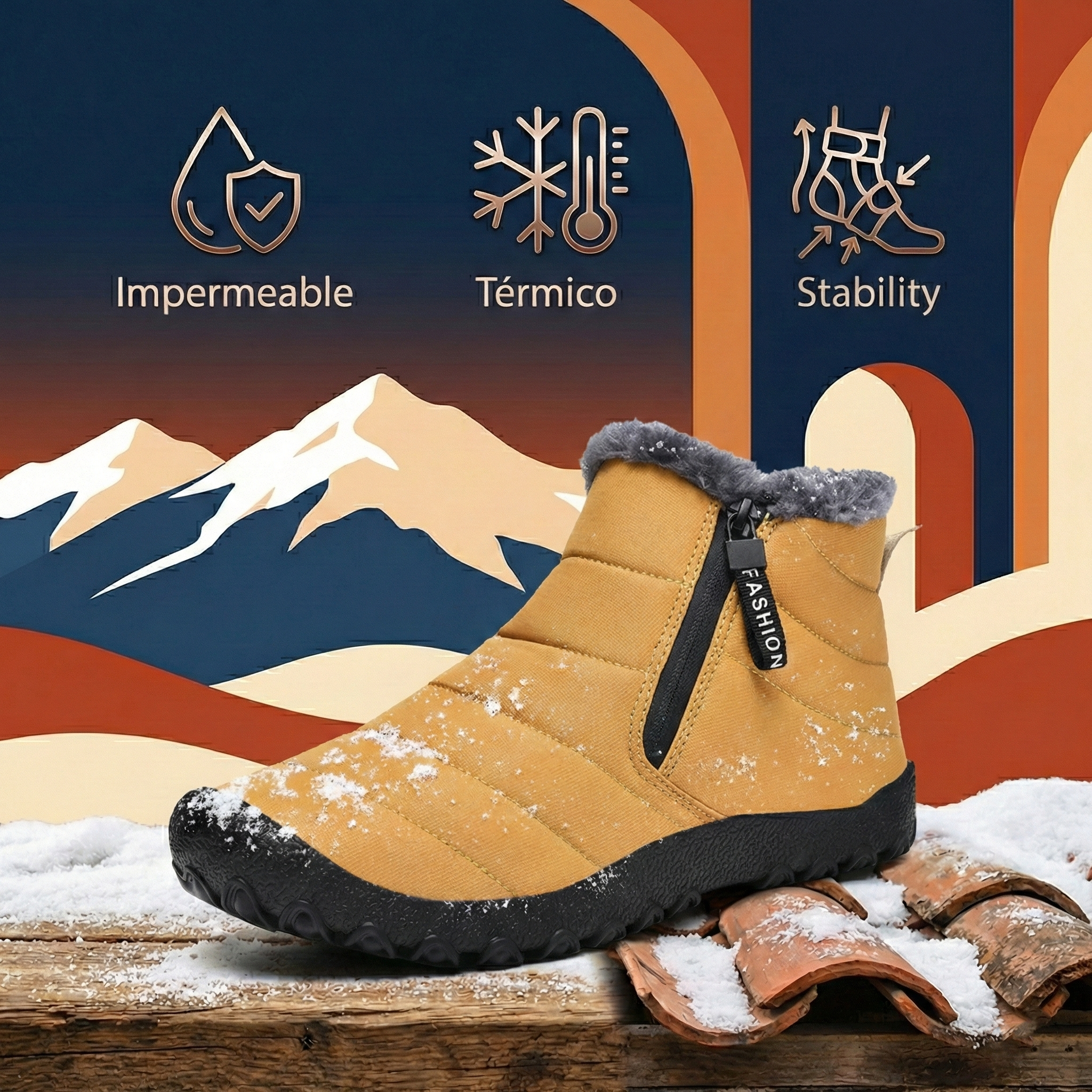 (🔥50% de descuento por tiempo limitado⏰) Zapatos ortopédicos cálidos de invierno, suaves y cómodos, soporte fuerte🦶 - impermeables y antideslizantes❄, caminar es fácil y gratuito.