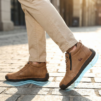 🔥 -50% DTO. | Zapatos Ergonómicos de Piel Premium 👞 Antideslizantes e Impermeables (Soporte Plantar, Unisex)