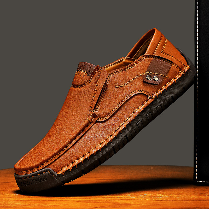 (🔥Sconto del 50% a tempo limitato - Acquista ora!) Mocassini slip-on in pelle eleganti e di alta qualità👞 - Design ergonomico, supporto dell'arco plantare per alleviare il dolore, impermeabili e antiscivolo!