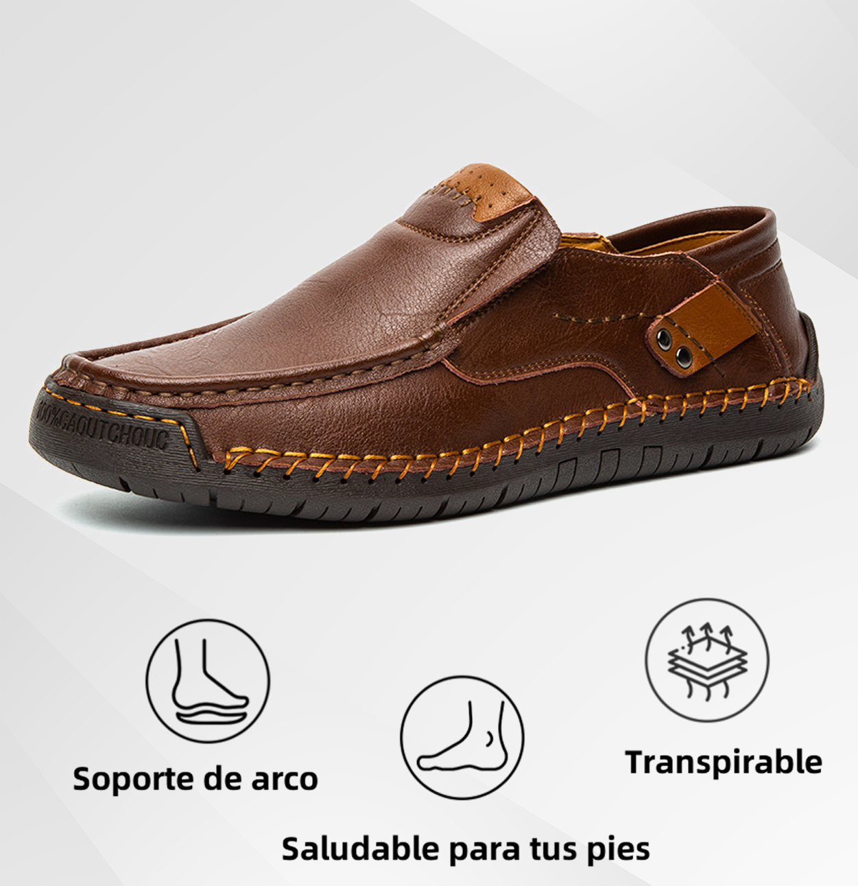 (🔥Sconto del 50% a tempo limitato - Acquista ora!) Mocassini slip-on in pelle eleganti e di alta qualità👞 - Design ergonomico, supporto dell'arco plantare per alleviare il dolore, impermeabili e antiscivolo!