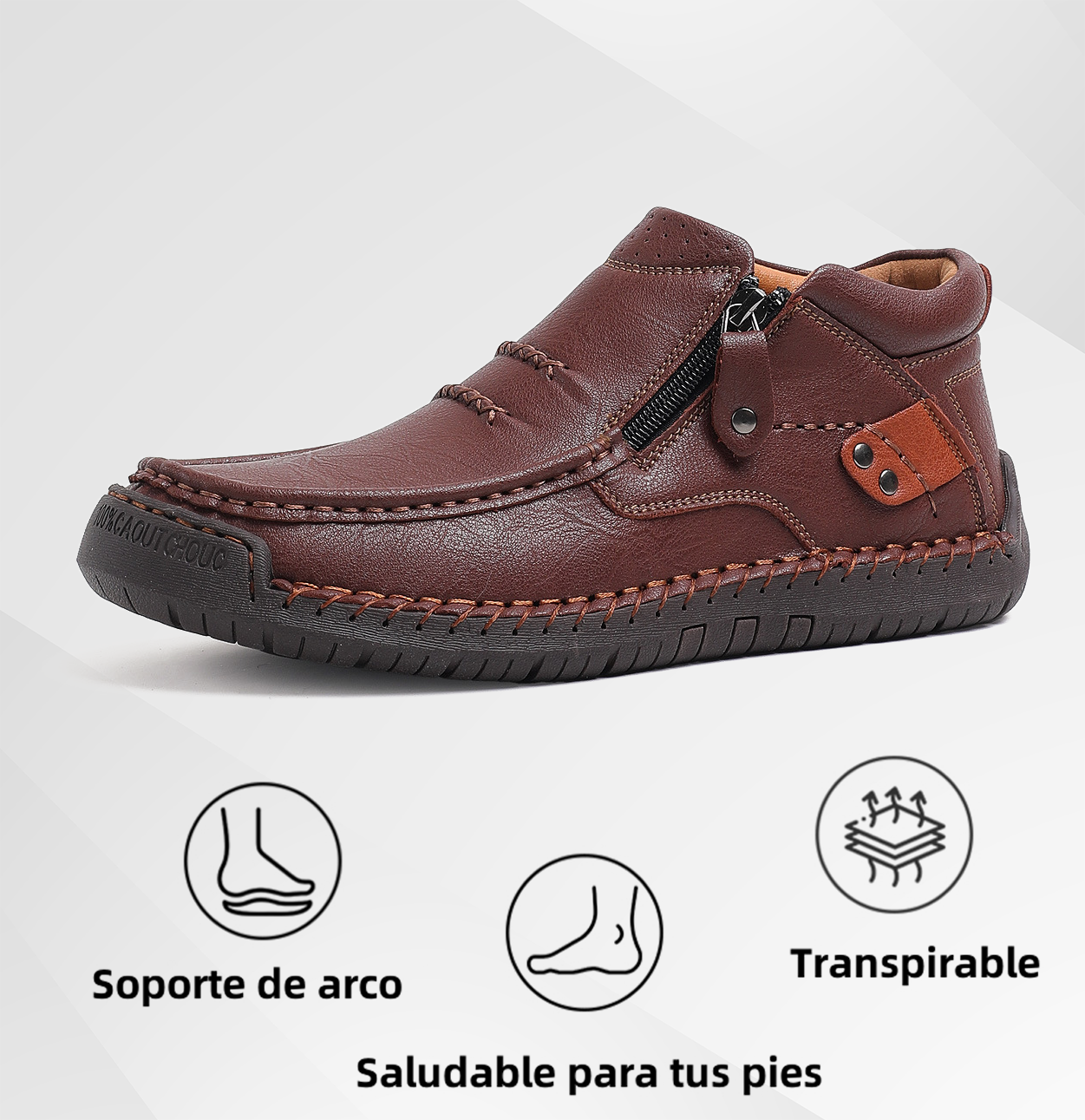 (⏰Oferta por tiempo limitado - 50% de descuento) - Zapatos de cuero genuino hechos a mano - Soporte de arco, impermeables, antideslizantes