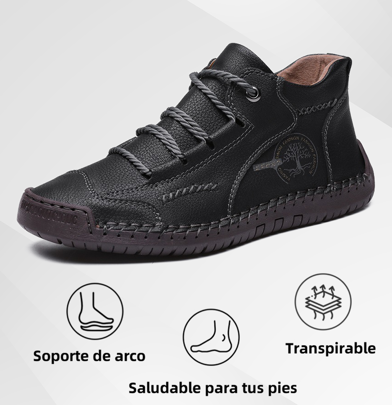 (🔥 50% de descuento - ¡No te lo pierdas!) Zapatos de piel de becerro premium - Zapatos ortopédicos - 👞 Impermeables y antideslizantes (soporte de arco para caminar más fácilmente)