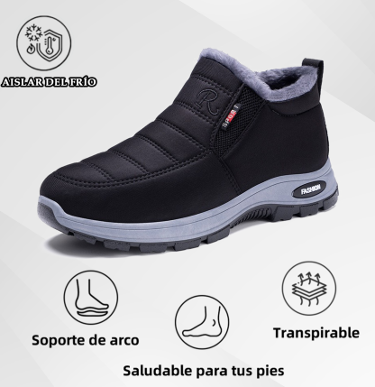 (🔥50% de descuento por tiempo limitado) Cómodos zapatos ortopédicos de invierno con forro de lana cálido, soporte para el arco plantar y alivio eficaz del dolor de espalda, articulaciones y pies. (Unisex)