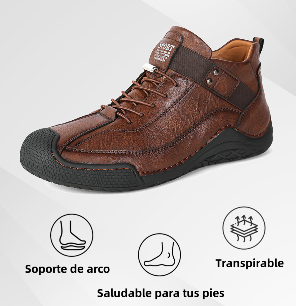 (🔥50% de descuento hoy - ¡No te lo pierdas!) - 🐂Zapatos de piel de becerro cómodos y elegantes 👞(antideslizante, soporte para el arco para aliviar el dolor)