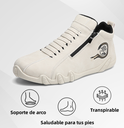 (⏰50% de descuento por tiempo limitado)🐂 Zapatos ortopédicos para hombre, hechos de auténtica piel de vaca australiana👞 cosidos a mano, impermeables y antideslizantes✅ soporte de arco - caminata cómoda