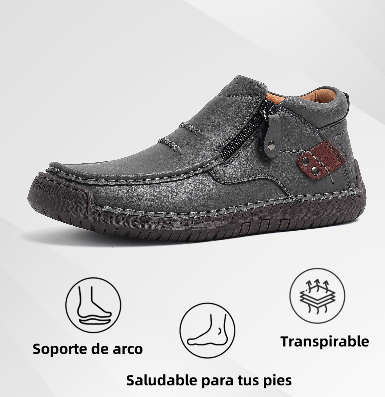 (⏰Oferta por tiempo limitado - 50% de descuento) - Zapatos de cuero genuino hechos a mano - Soporte de arco, impermeables, antideslizantes