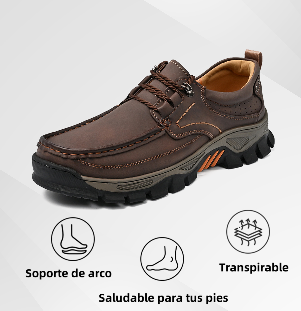 (🔥 50% de descuento - ¡No te lo pierdas!) Zapatos ortopédicos de piel de becerro de alta calidad (versión con cordones también disponible) - Zapatos ortopédicos - 👞 - Impermeables y antideslizantes (soporte de arco para caminar más fácilmente)