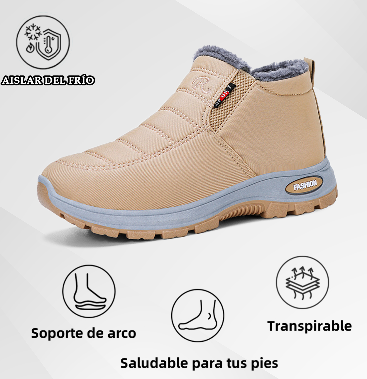 (🔥50% de descuento por tiempo limitado) Cómodos zapatos ortopédicos de invierno con forro de lana cálido, soporte para el arco plantar y alivio eficaz del dolor de espalda, articulaciones y pies. (Unisex)
