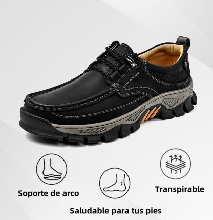 (🔥 50% de descuento - ¡No te lo pierdas!) Zapatos ortopédicos de piel de becerro de alta calidad (versión con cordones también disponible) - Zapatos ortopédicos - 👞 - Impermeables y antideslizantes (soporte de arco para caminar más fácilmente)