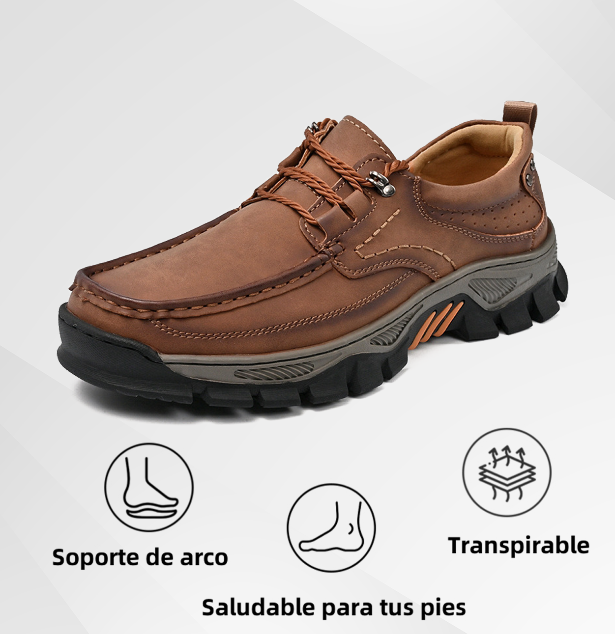 (🔥 50% de descuento - ¡No te lo pierdas!) Zapatos ortopédicos de piel de becerro de alta calidad (versión con cordones también disponible) - Zapatos ortopédicos - 👞 - Impermeables y antideslizantes (soporte de arco para caminar más fácilmente)