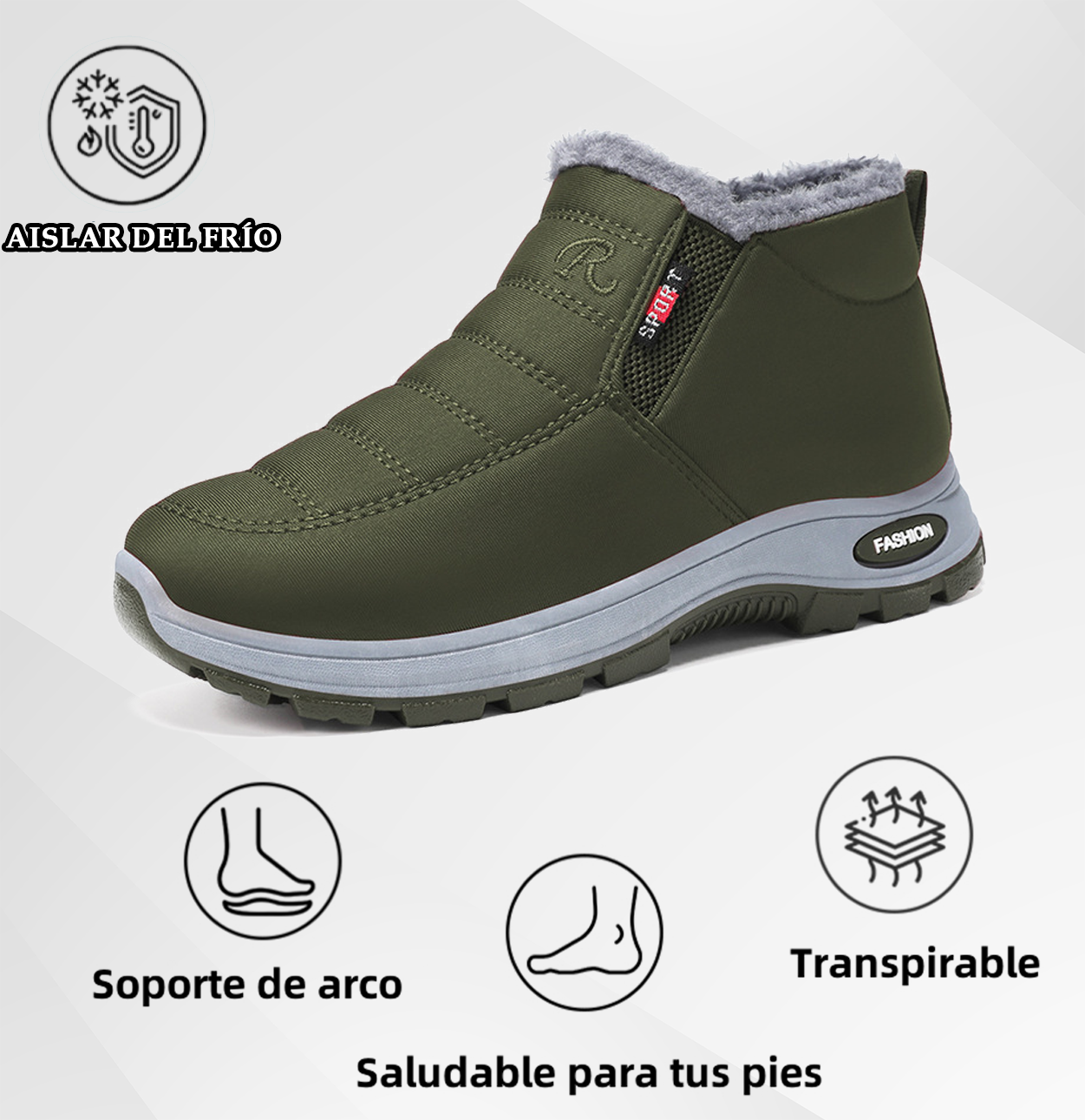 (🔥50% de descuento por tiempo limitado) Cómodos zapatos ortopédicos de invierno con forro de lana cálido, soporte para el arco plantar y alivio eficaz del dolor de espalda, articulaciones y pies. (Unisex)
