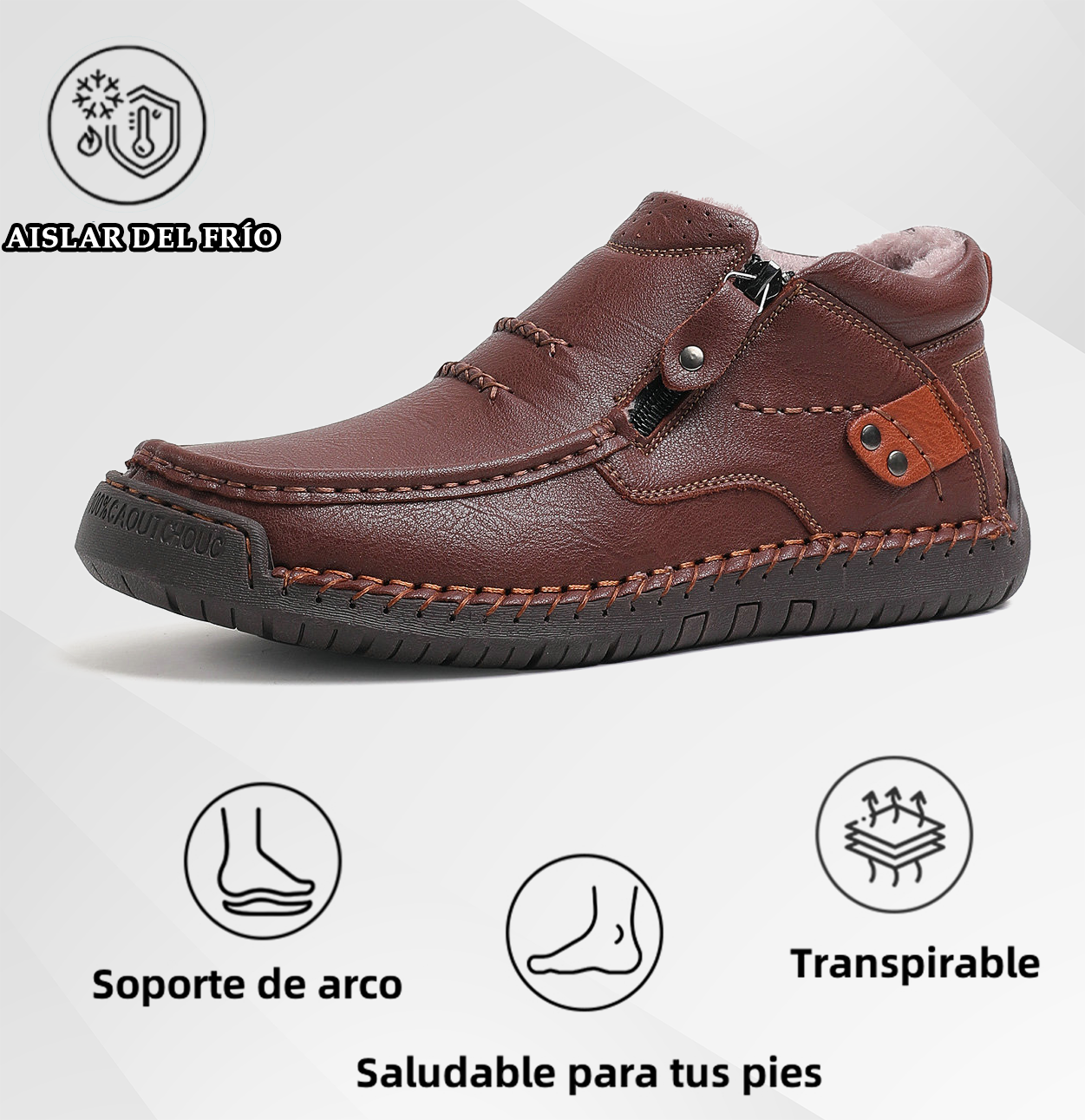 (⏰Oferta por tiempo limitado - 50% de descuento) - Zapatos de cuero genuino hechos a mano - Soporte de arco, impermeables, antideslizantes