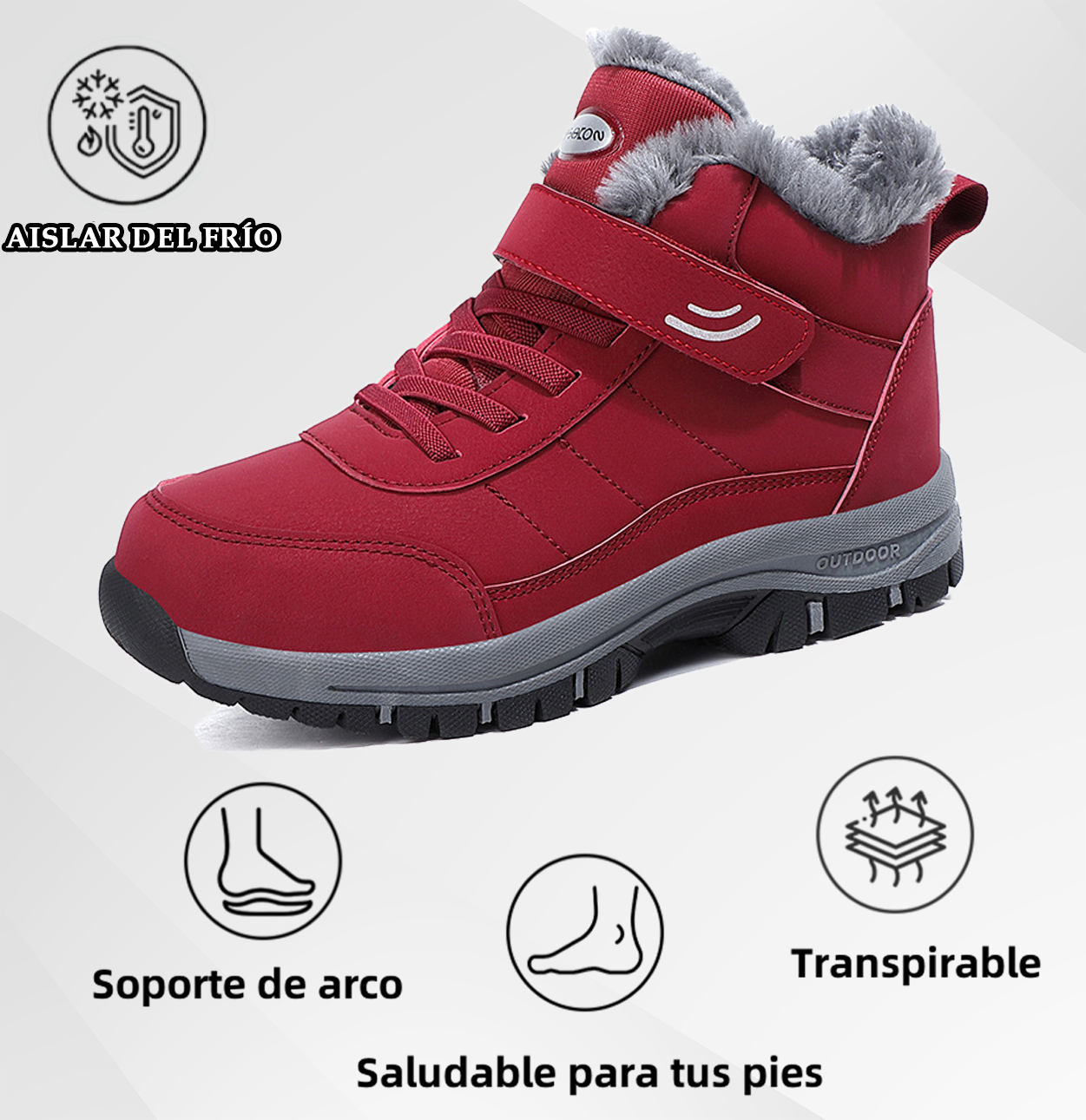 (🔥50% de descuento por tiempo limitado⏰) Zapatos ortopédicos de gamuza para invierno, suaves y cómodos, soporte de arco 🦶 para caminar con facilidad, impermeables y antideslizantes