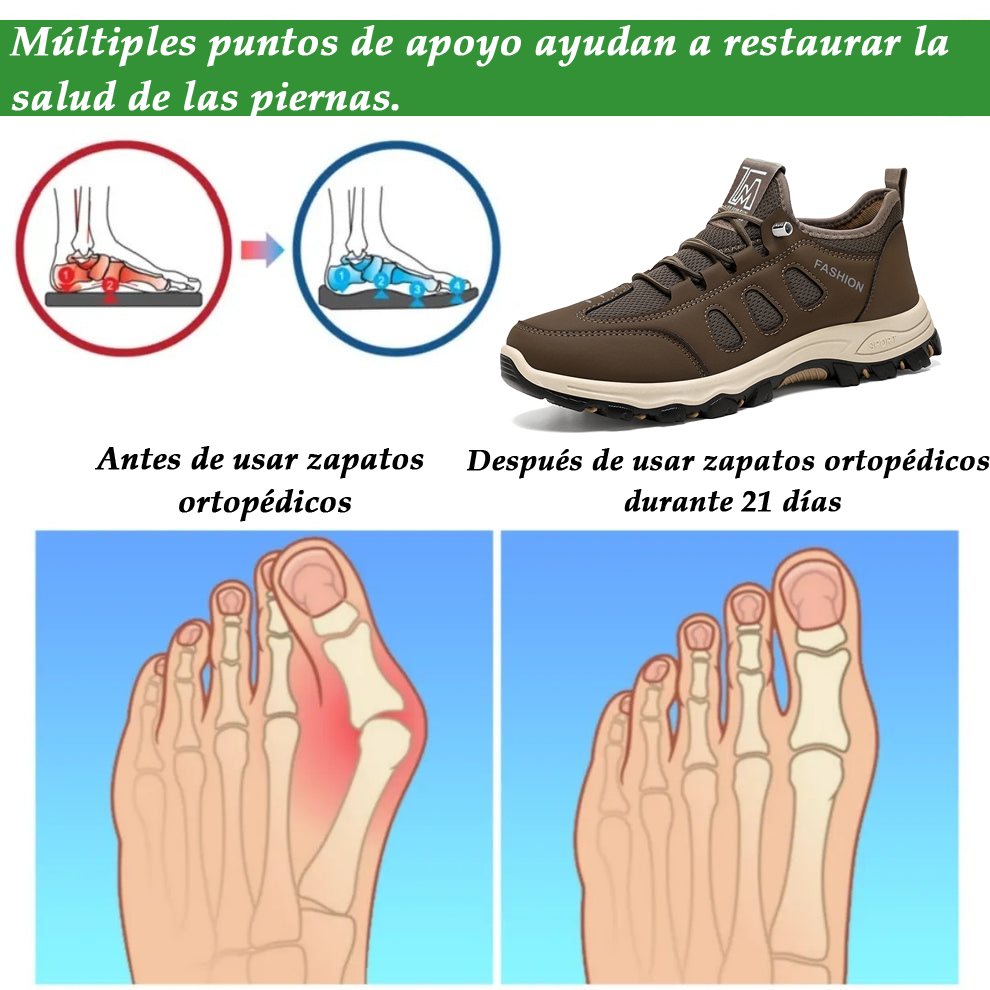 (🔥50% de descuento hoy - ¡no te lo pierdas!) - Zapatos deportivos ortopédicos suaves y cómodos (soporte de arco - seguro y antideslizante)