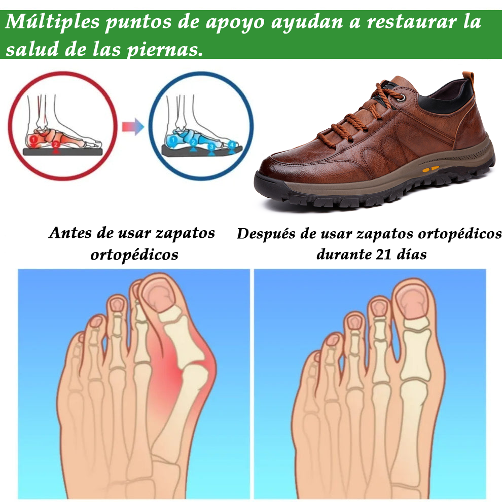 ⚡ ¡50% de Dto. SOLO HOY! Zapatos de Piel de Becerro Italiana. Máxima suavidad, soporte de arco y alivio inmediato del dolor.-Resistente al agua y Antideslizante