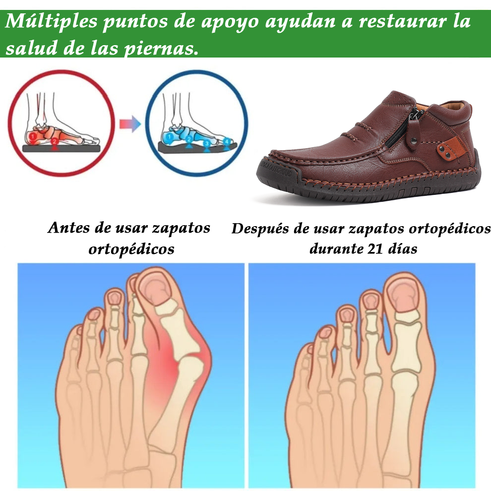 (⏰Oferta por tiempo limitado - 50% de descuento) - Zapatos de cuero genuino hechos a mano - Soporte de arco, impermeables, antideslizantes