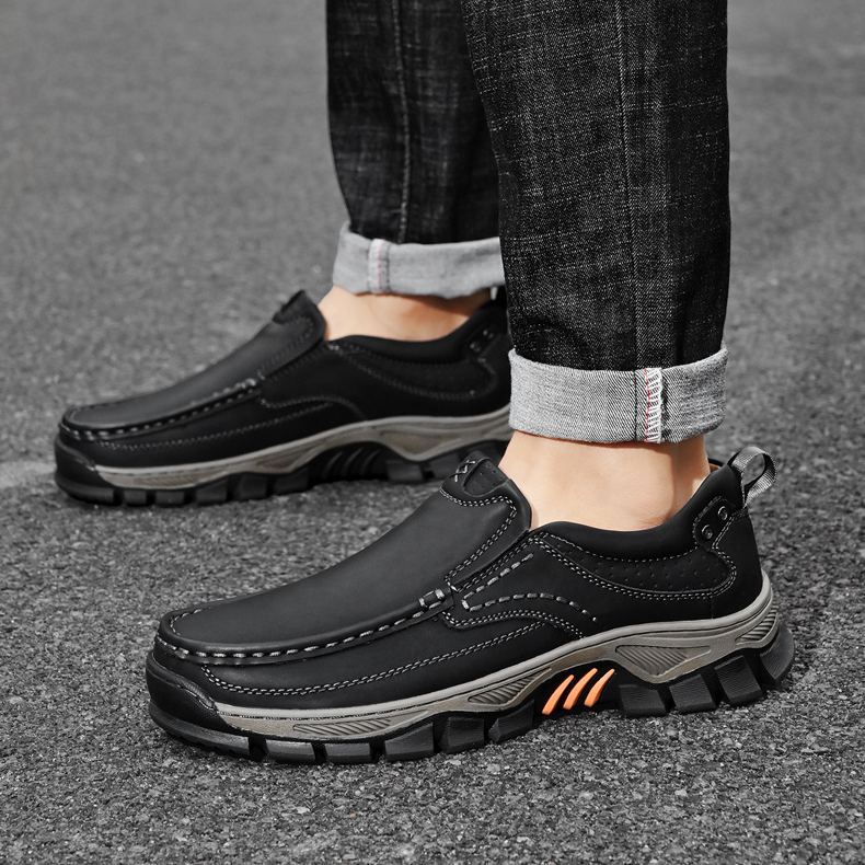 (🔥 50% de descuento - ¡No te lo pierdas!) Zapatos ortopédicos de piel de becerro de alta calidad (versión con cordones también disponible) - Zapatos ortopédicos - 👞 - Impermeables y antideslizantes (soporte de arco para caminar más fácilmente)