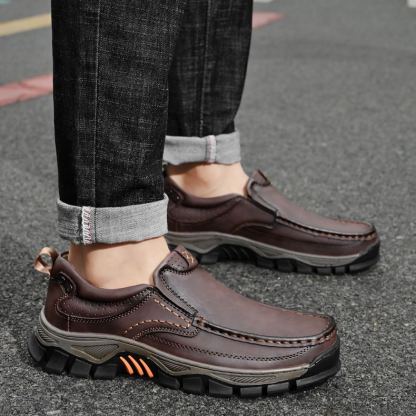 (🔥 50% de descuento - ¡No te lo pierdas!) Zapatos ortopédicos de piel de becerro de alta calidad (versión con cordones también disponible) - Zapatos ortopédicos - 👞 - Impermeables y antideslizantes (soporte de arco para caminar más fácilmente)