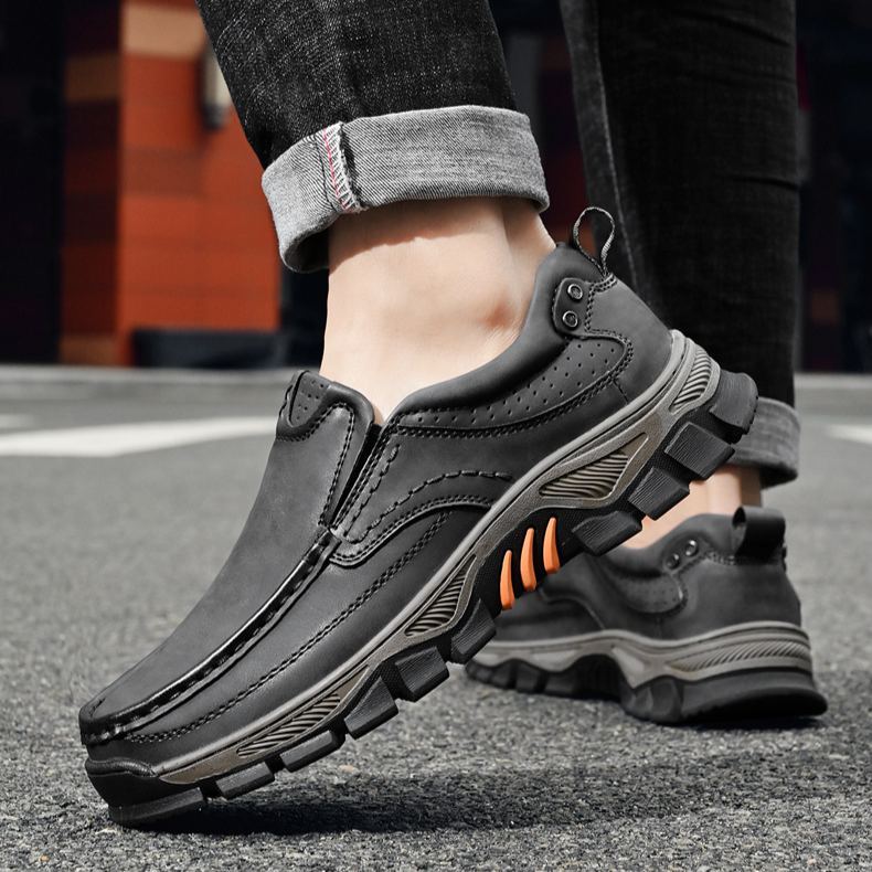 (🔥 50% de descuento - ¡No te lo pierdas!) Zapatos ortopédicos de piel de becerro de alta calidad (versión con cordones también disponible) - Zapatos ortopédicos - 👞 - Impermeables y antideslizantes (soporte de arco para caminar más fácilmente)