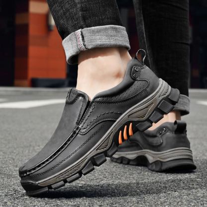 (🔥 50% de descuento - ¡No te lo pierdas!) Zapatos ortopédicos de piel de becerro de alta calidad (versión con cordones también disponible) - Zapatos ortopédicos - 👞 - Impermeables y antideslizantes (soporte de arco para caminar más fácilmente)