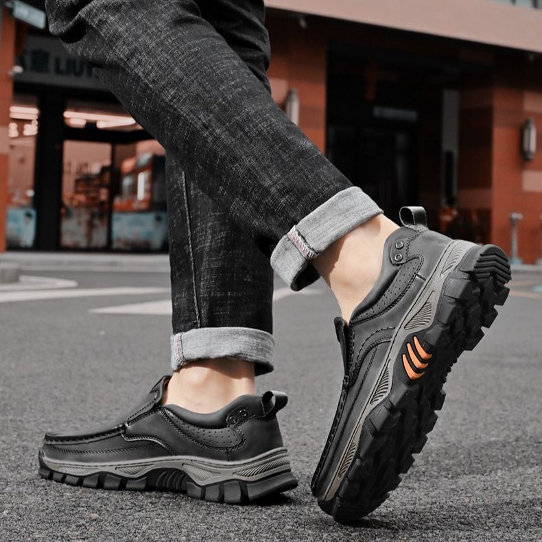 (🔥 50% de descuento - ¡No te lo pierdas!) Zapatos ortopédicos de piel de becerro de alta calidad (versión con cordones también disponible) - Zapatos ortopédicos - 👞 - Impermeables y antideslizantes (soporte de arco para caminar más fácilmente)