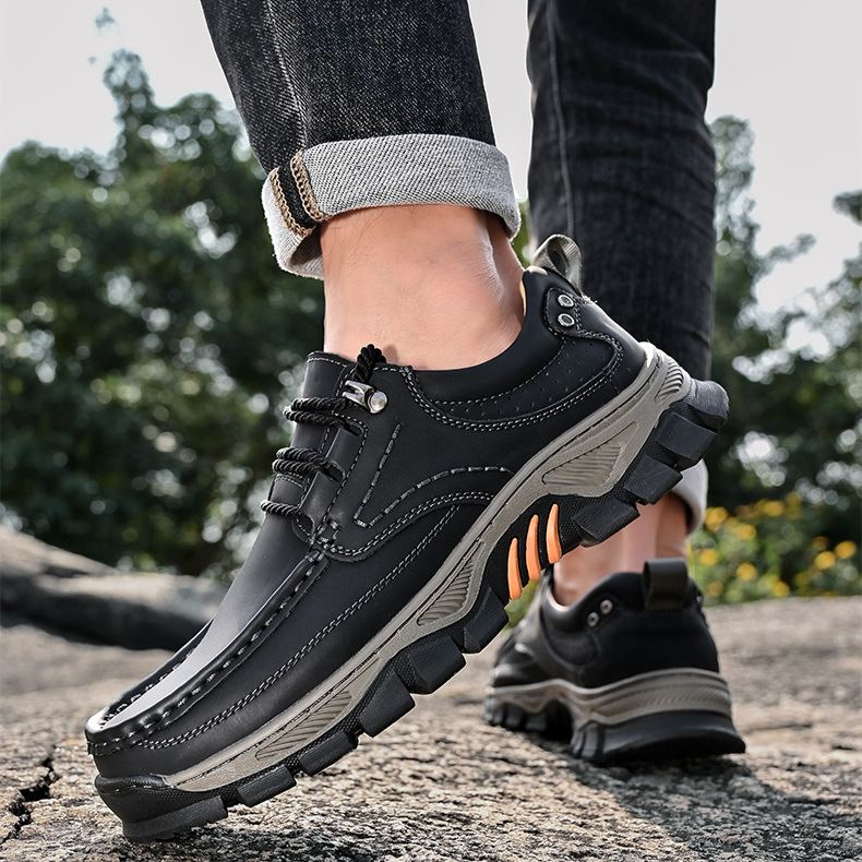 (🔥 50% de descuento - ¡No te lo pierdas!) Zapatos ortopédicos de piel de becerro de alta calidad (versión con cordones también disponible) - Zapatos ortopédicos - 👞 - Impermeables y antideslizantes (soporte de arco para caminar más fácilmente)