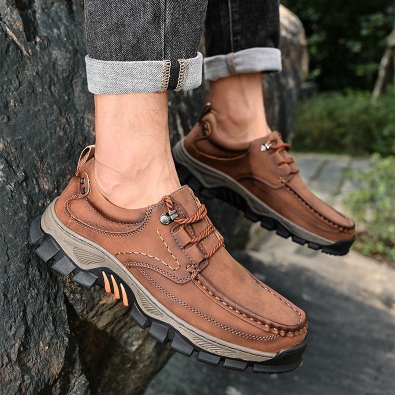 (🔥 50% de descuento - ¡No te lo pierdas!) Zapatos ortopédicos de piel de becerro de alta calidad (versión con cordones también disponible) - Zapatos ortopédicos - 👞 - Impermeables y antideslizantes (soporte de arco para caminar más fácilmente)