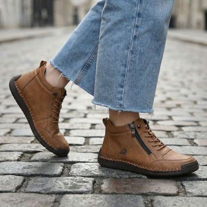 (🔥 50% de descuento - ¡No te lo pierdas!) Zapatos de piel de becerro seleccionados - Zapatos ortopédicos - 👞 - Duraderos, antideslizantes e impermeables (soporte de arco, alivio del dolor, unisex)