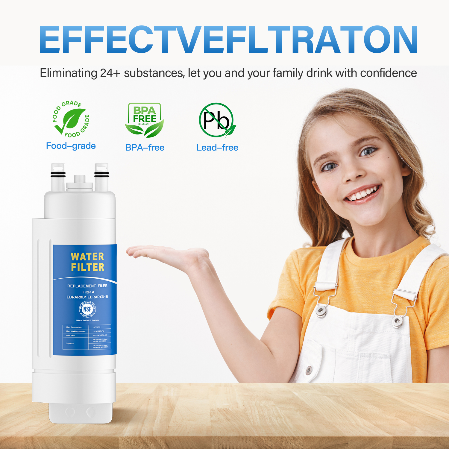 everydrop® by Whirlpool Refrigerator Water Filter A - EDRARXD1 (Pack of 1)