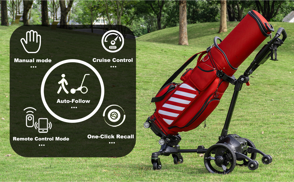 electric golf push cart with remote