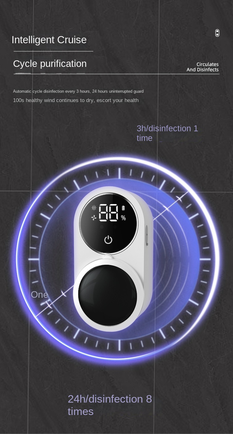 5DSmart Home Automatic Sensor Dual Toothbrush Sanitizer Box with UVC Ultraviolet Light