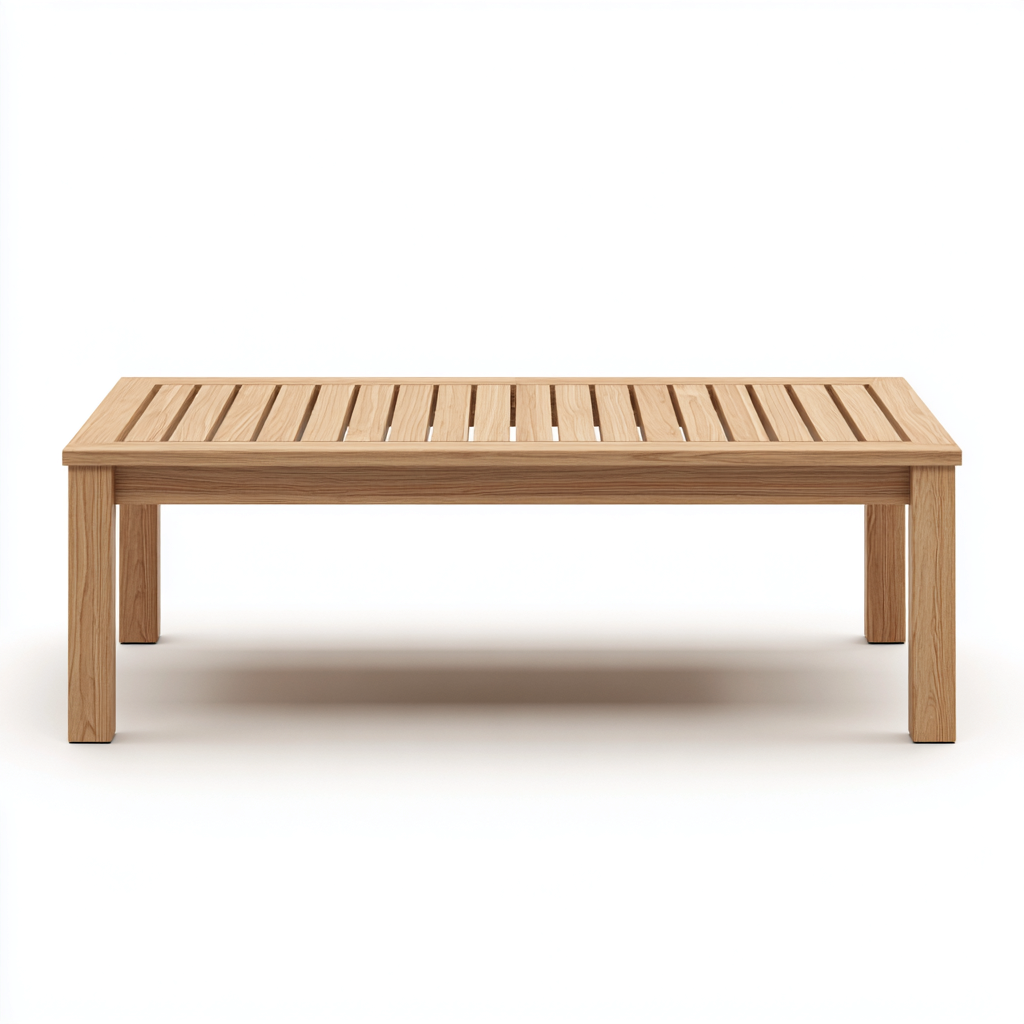 Table basse rectangulaire en chêne 140x70x45 cm - chêne naturel - style scandinave-Dwellingora